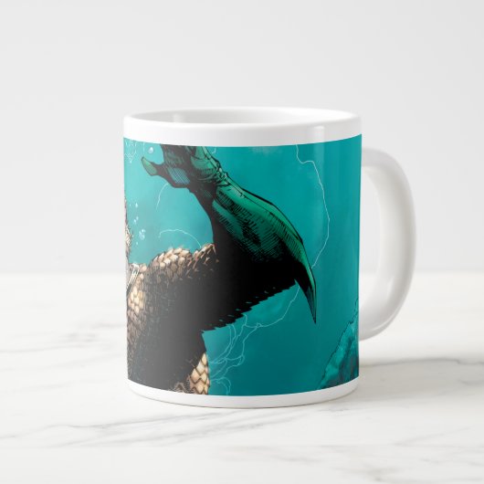 Gerechtigkeitsliga #10 Aquaman Drowned Earth Varia Jumbo-Tasse (Vorderseite Rechts)
