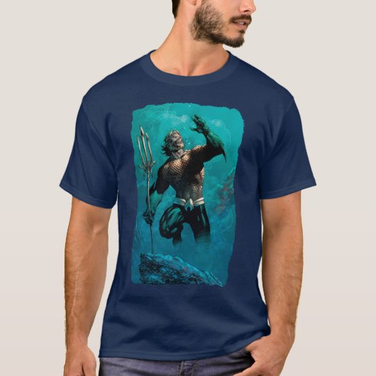 Gerechtigkeitsliga #10 Aquaman Drowned Earth Varia T-Shirt (Vorderseite)