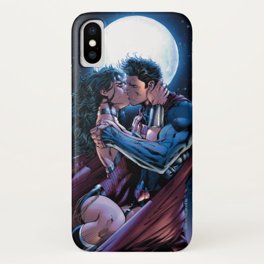 Gerechtigkeitsliga #12 Wonder Woman & Superman Kis Case-Mate iPhone Hülle (Rückseite)