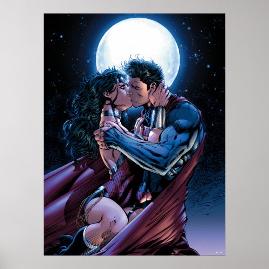 Gerechtigkeitsliga #12 Wonder Woman & Superman Kis Poster (Vorne)