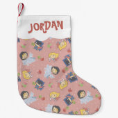 Gerechtigkeitsliga Chibi Holiday Present Pattern Kleiner Weihnachtsstrumpf (Vorderseite)