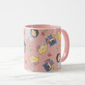 Gerechtigkeitsliga Chibi Holiday Present Pattern Tasse (VorderseiteRechts)