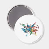 Gerechtigkeitsliga - Gruppe 4 Magnet (Vorderseite/Rückseite)