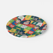 Gerechtigkeitsliga Holiday Collage Pappteller (Schrägansicht)