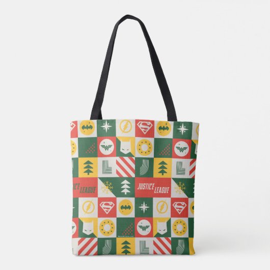 Gerechtigkeitsliga Holiday Grid Pattern Tasche (Rückseite)