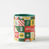 Gerechtigkeitsliga Holiday Grid Pattern Tasse (Zentrum)