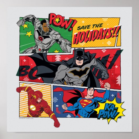 Gerechtigkeitsliga "Rett die Feiertage!" Poster (Vorne)