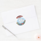 Gerechtigkeitsliga Runder Aufkleber (Umschlag)