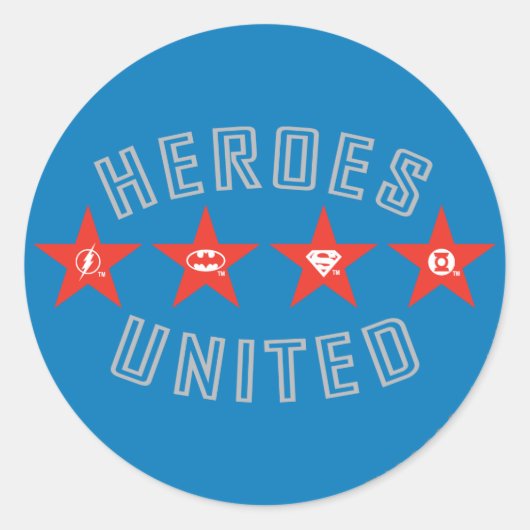 Gerechtigkeitsliga: Ungebundene Logos Runder Aufkleber (Vorderseite)