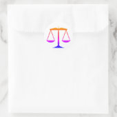 Gerechtigkeitsskala (Gesetz) Regenbogen Runder Aufkleber (Tasche)