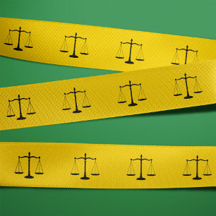 Gerechtigkeitsskala Gold Ripsband
