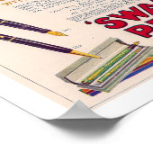 GERECYCELT ART: 1931 SWAN PEN AD POSTER (Ecke)