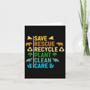 Gerecycelt Bienenretter des Earth Day Planet Geret Karte