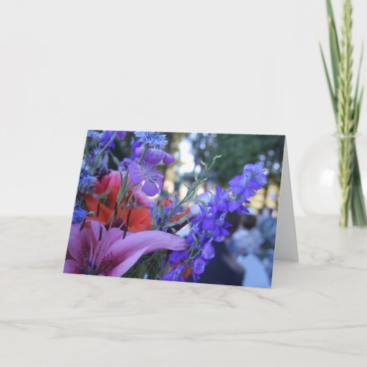 Gerecycelt Blume Karte (Vorderseite)