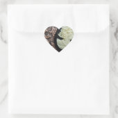 Gerecycelt Cameo Herz-Aufkleber (Tasche)
