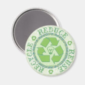 Gerecycelt Earth Day Gear Magnet (Vorderseite/Rückseite)