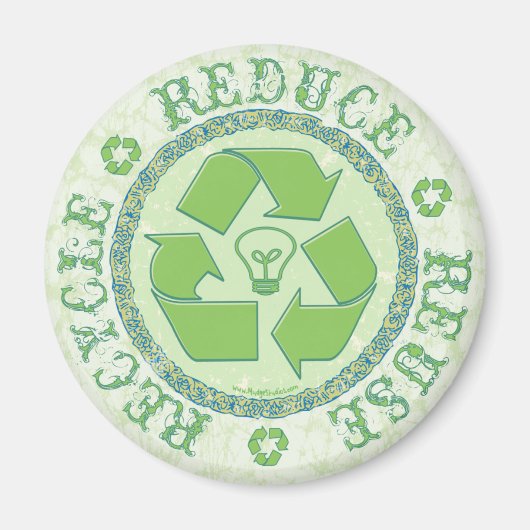 Gerecycelt Earth Day Gear Magnet (Vorne)