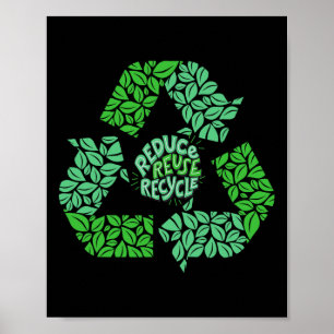 Gerecycelt Earth Day-Logo Vintag Recycelnd Geschen Poster