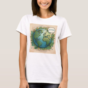 Gerecycelt Erddesign T-Shirt