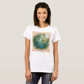 Gerecycelt Erddesign T-Shirt (Vorne ganz)
