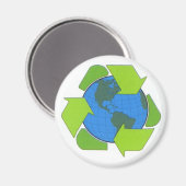 gerecycelt Erde Magnet (Vorderseite/Rückseite)