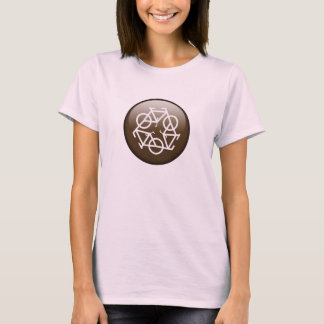 Gerecycelt Fahrrad (braun) T-Shirt