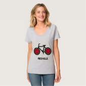 Gerecycelt Fahrradhemd T-Shirt (Vorderseite Vollansicht)