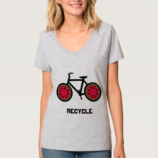 Gerecycelt Fahrradhemd T-Shirt (Vorderseite)
