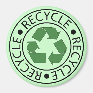 Gerecycelt Green Ceter-Logo Magnet