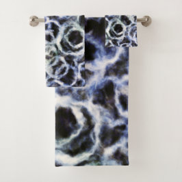 gerecycelt Indigo shibori: Badhandtuch Set