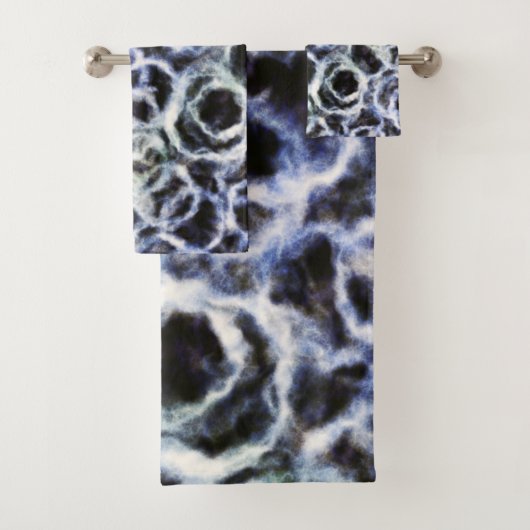 gerecycelt Indigo shibori: Badhandtuch Set (Insitu)