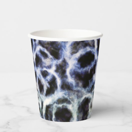 gerecycelt Indigo shibori: Pappbecher (Vorderseite)