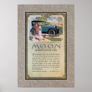 GERECYCELT KUNST: 1910ER AUTOMOBILE AD WITH BORDER POSTER
