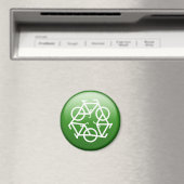 Gerecycelt Logo mit Fahrrädern Magnet (In Situ (Geschirrspüler))