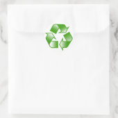 Gerecycelt Logo Runder Aufkleber (Tasche)