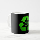 Gerecycelt Logo von Shirley Taylor Kaffeetasse (Vorderseite Links)
