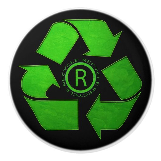 Gerecycelt Logo von Shirley Taylor Keramikknauf (Vorderseite)