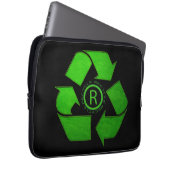 Gerecycelt Logo von Shirley Taylor Laptopschutzhülle (Vorne Rechts)