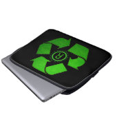 Gerecycelt Logo von Shirley Taylor Laptopschutzhülle (Vorne Knopf)