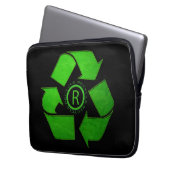 Gerecycelt Logo von Shirley Taylor Laptopschutzhülle (Vorderseite Links)