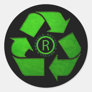 Gerecycelt Logo von Shirley Taylor Runder Aufkleber