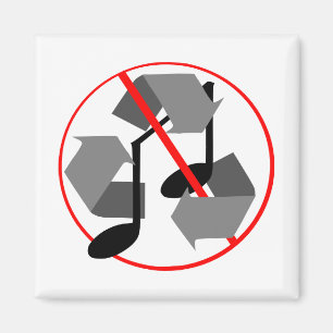 Gerecycelt Musik Magnet