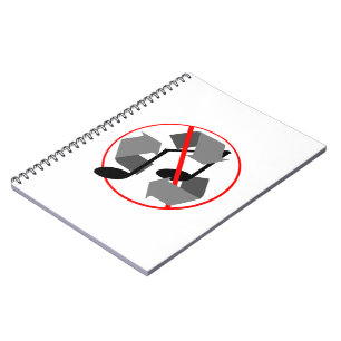 Gerecycelt Musik überspielt Notizblock