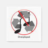 Gerecycelt Musik überspielt Serviette (Vorderseite)
