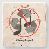 Gerecycelt Musik überspielt Steinuntersetzer (Vorderseite)