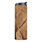 Gerecycelt Packpapier. Textur. Thermosbecher (Nach links gedreht)