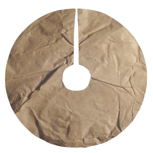 Gerecycelt Papier: Öko-freundliche Textur. Polyester Weihnachtsbaumdecke (Vorderseite)