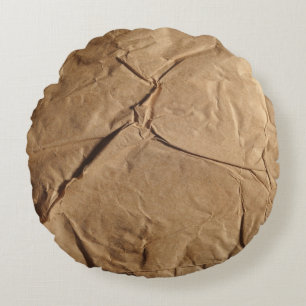 Gerecycelt Papier: Öko-freundliche Textur. Rundes Kissen