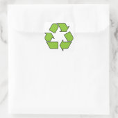 GERECYCELT SIGN - Symbol für den grünen Gürtel ger Quadratischer Aufkleber (Tasche)