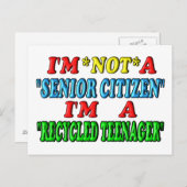 Gerecycelt Teenager Postkarte (Vorne/Hinten)